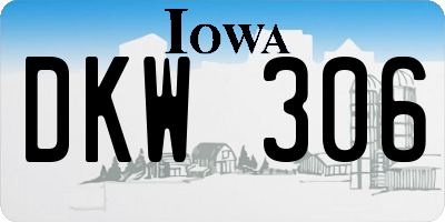 IA license plate DKW306