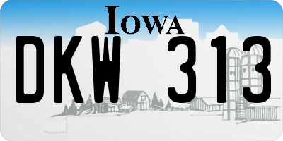 IA license plate DKW313