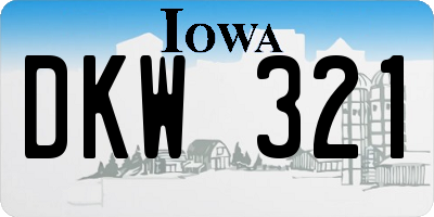 IA license plate DKW321