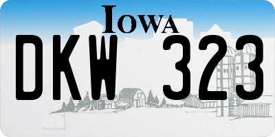 IA license plate DKW323