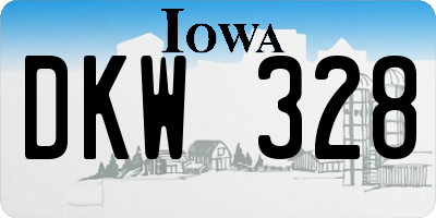 IA license plate DKW328