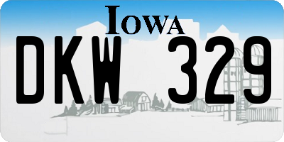 IA license plate DKW329