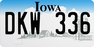 IA license plate DKW336