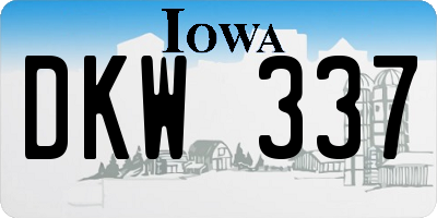 IA license plate DKW337