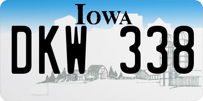 IA license plate DKW338