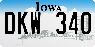 IA license plate DKW340