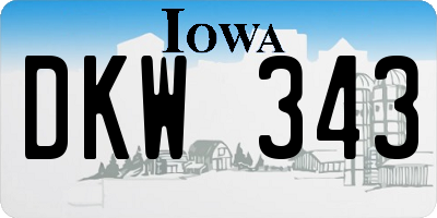 IA license plate DKW343