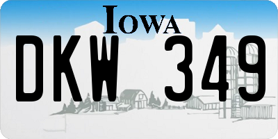 IA license plate DKW349