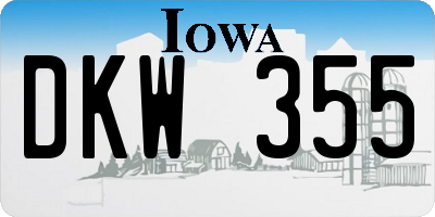 IA license plate DKW355