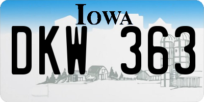 IA license plate DKW363
