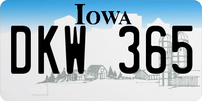IA license plate DKW365