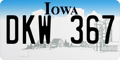IA license plate DKW367