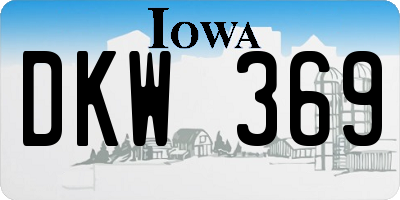 IA license plate DKW369