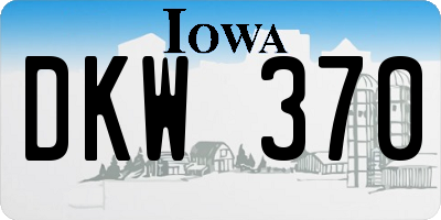 IA license plate DKW370