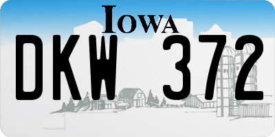 IA license plate DKW372