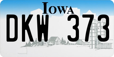IA license plate DKW373