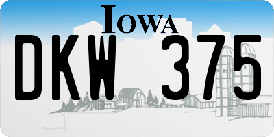 IA license plate DKW375