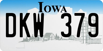 IA license plate DKW379