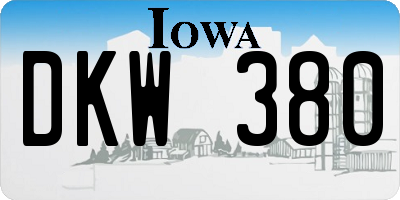 IA license plate DKW380