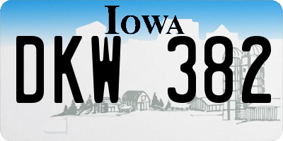 IA license plate DKW382