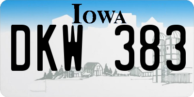 IA license plate DKW383