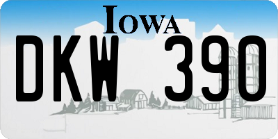 IA license plate DKW390