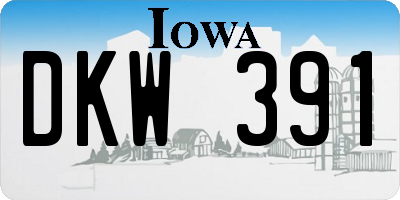 IA license plate DKW391
