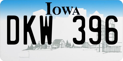 IA license plate DKW396