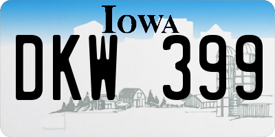 IA license plate DKW399