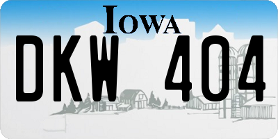 IA license plate DKW404