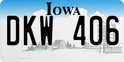 IA license plate DKW406