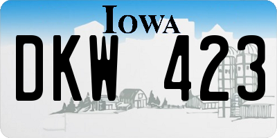 IA license plate DKW423
