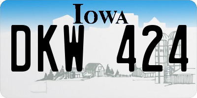 IA license plate DKW424