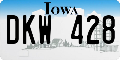 IA license plate DKW428