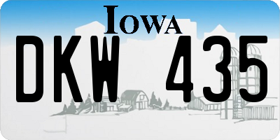 IA license plate DKW435