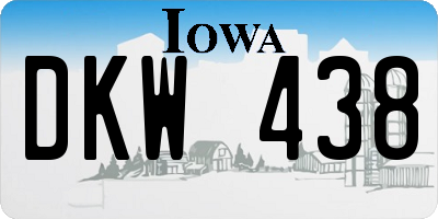 IA license plate DKW438