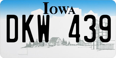 IA license plate DKW439