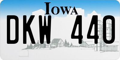 IA license plate DKW440