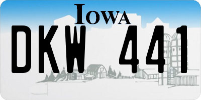 IA license plate DKW441