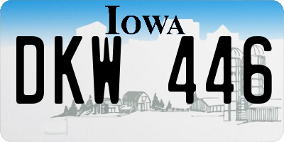 IA license plate DKW446