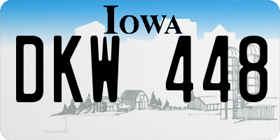 IA license plate DKW448