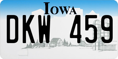 IA license plate DKW459