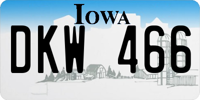 IA license plate DKW466