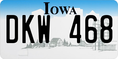 IA license plate DKW468