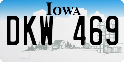 IA license plate DKW469