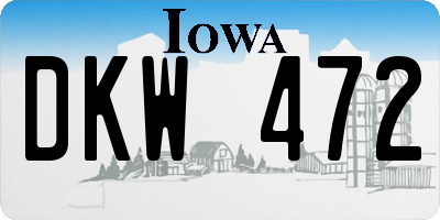 IA license plate DKW472