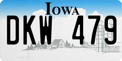 IA license plate DKW479