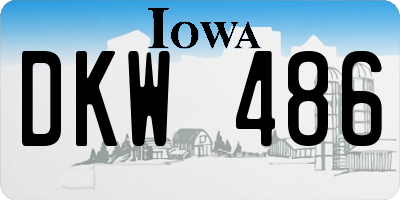 IA license plate DKW486