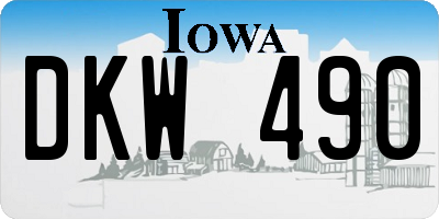IA license plate DKW490