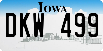 IA license plate DKW499